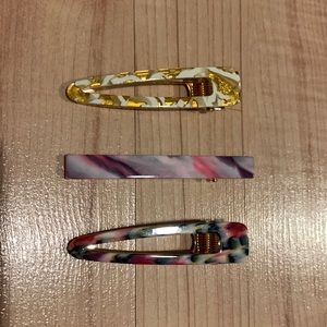 Colorful Hair Clips (Set of 3)